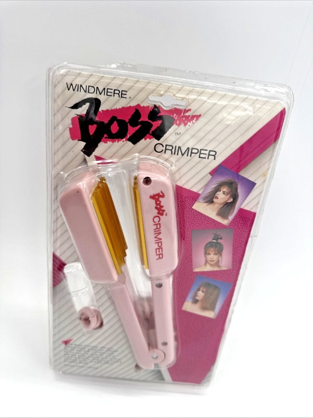 Vintage Windmere THE BOSS Hair Crimper Pink Styling Iron Retro CMC-1R/332 NEW